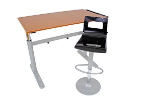 A Teak Desk With Chair -r