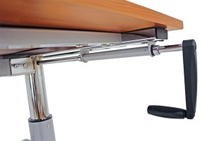 B Teak Desk Crank Turned In-r