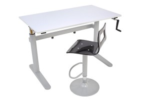 B White Desk With Chair-r