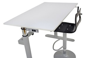 White Desk With Chair Close Up-r