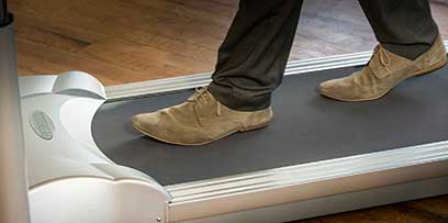 feet on treadmill