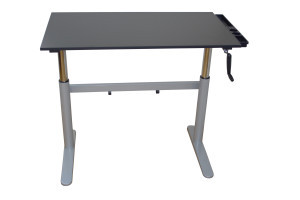 Black Desk Straight On-r