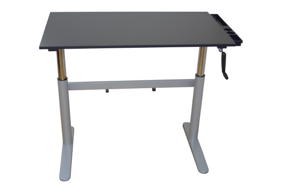 Black Desk Straight On-r