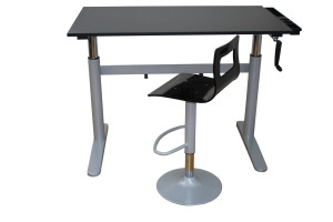 Black Desk with Chair-r