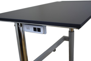 Black Desk with Charger-r