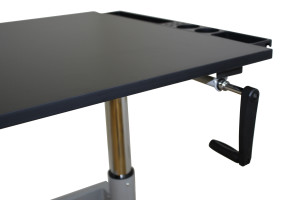 Black Desk with Crank Turned-r