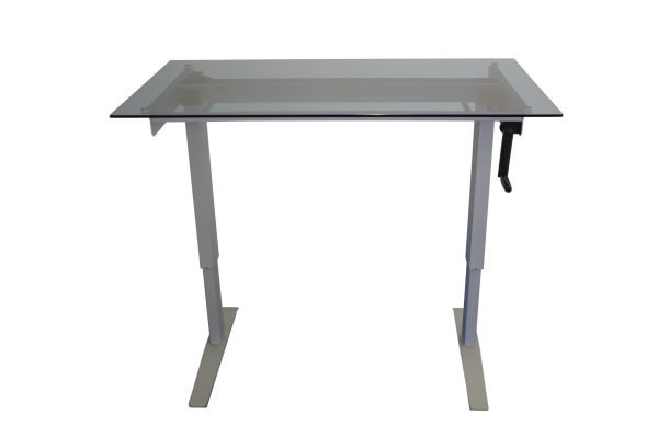 glass crank up desk rebel up 2000 standing desk.